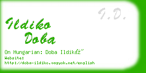 ildiko doba business card